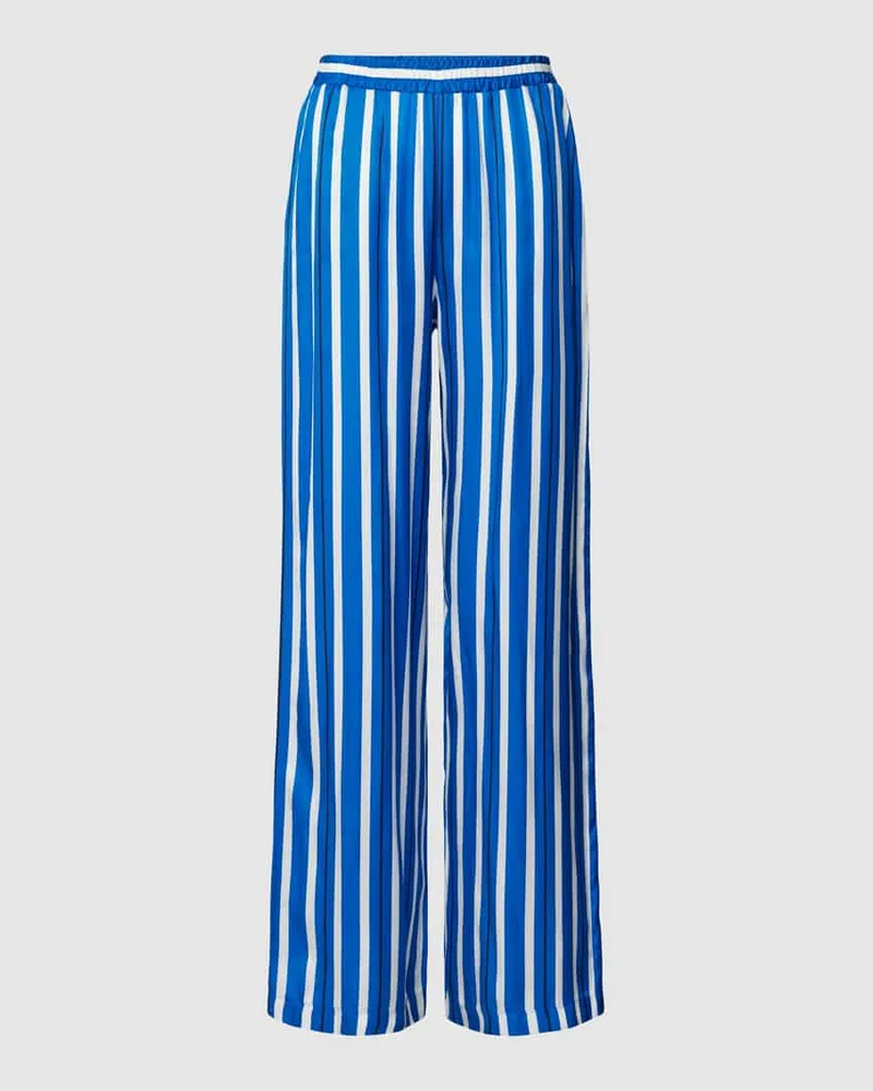 Seidensticker Flared Stoffhose mit Streifenmuster Blau
