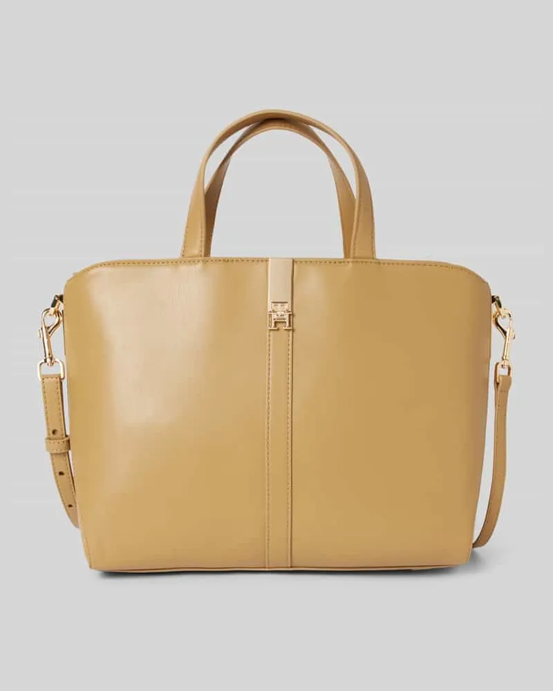 Tommy Hilfiger Handtasche mit Label-Applikation Modell 'HERITAGE Beige