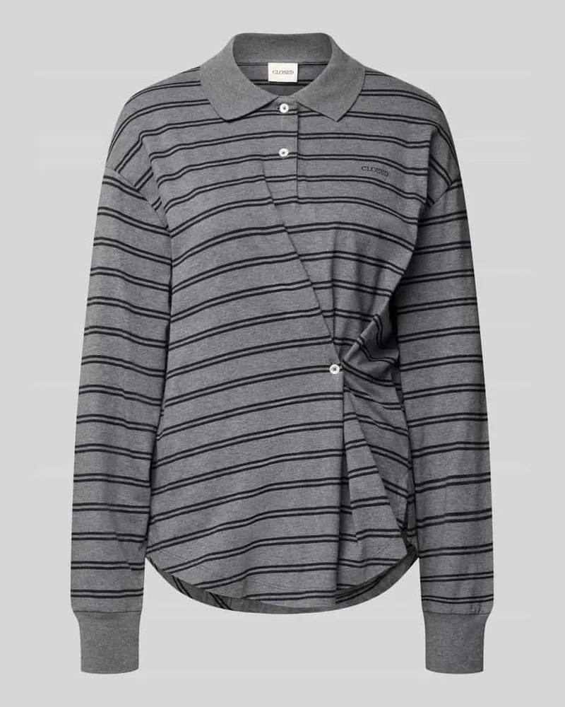 Closed Relaxed Fit Poloshirt aus reiner Baumwolle Mittelgrau