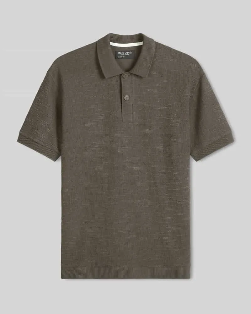 Marc O'Polo Relaxed Fit Poloshirt aus Baumwoll-Mix Dunkelbraun