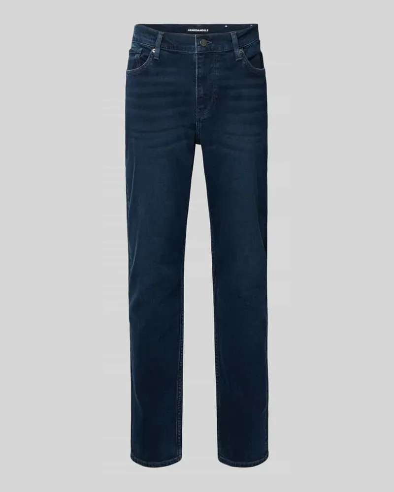 Armedangels Tapered Fit Jeans aus Baumwoll-Lyocell-Mix Modell 'AARJO TARPA Dunkelblau