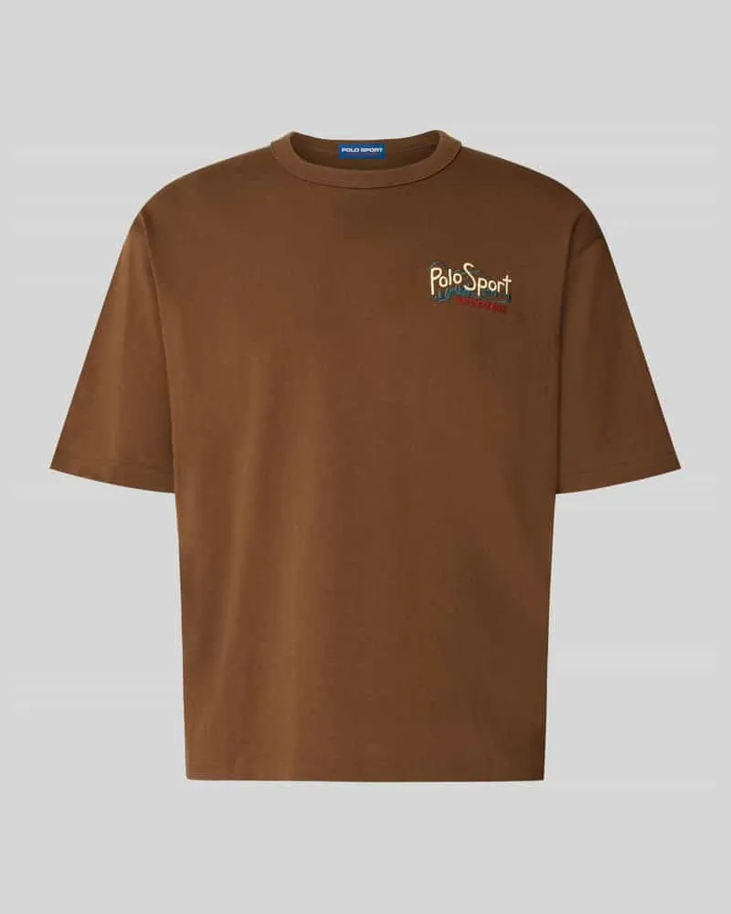 Ralph Lauren Relaxed Fit T-Shirt aus reiner Baumwolle Mittelbraun