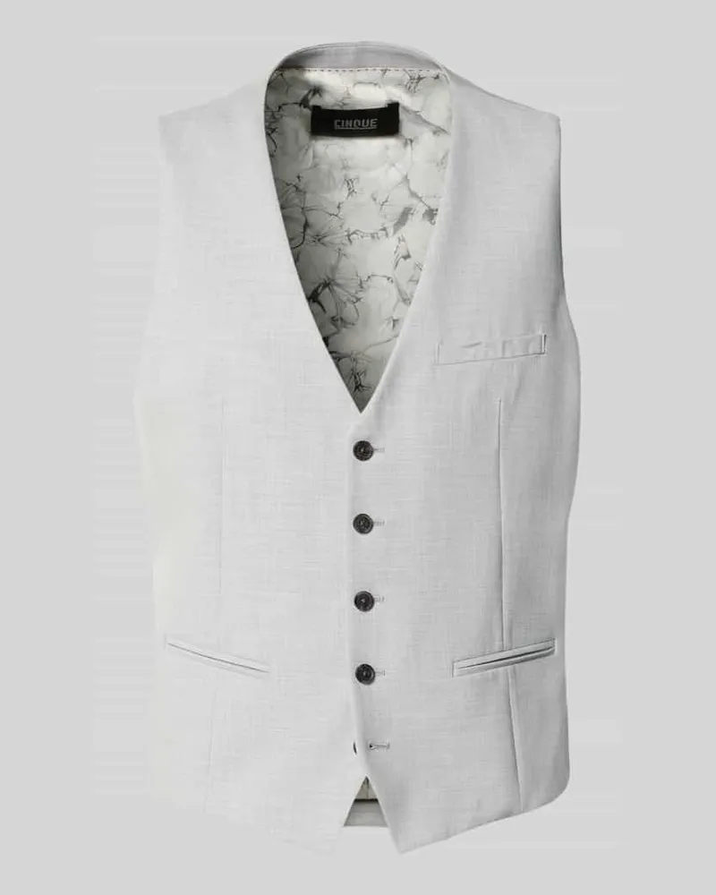 cinque Weste mit Paspeltaschen Modell 'Vitra Hellgrau