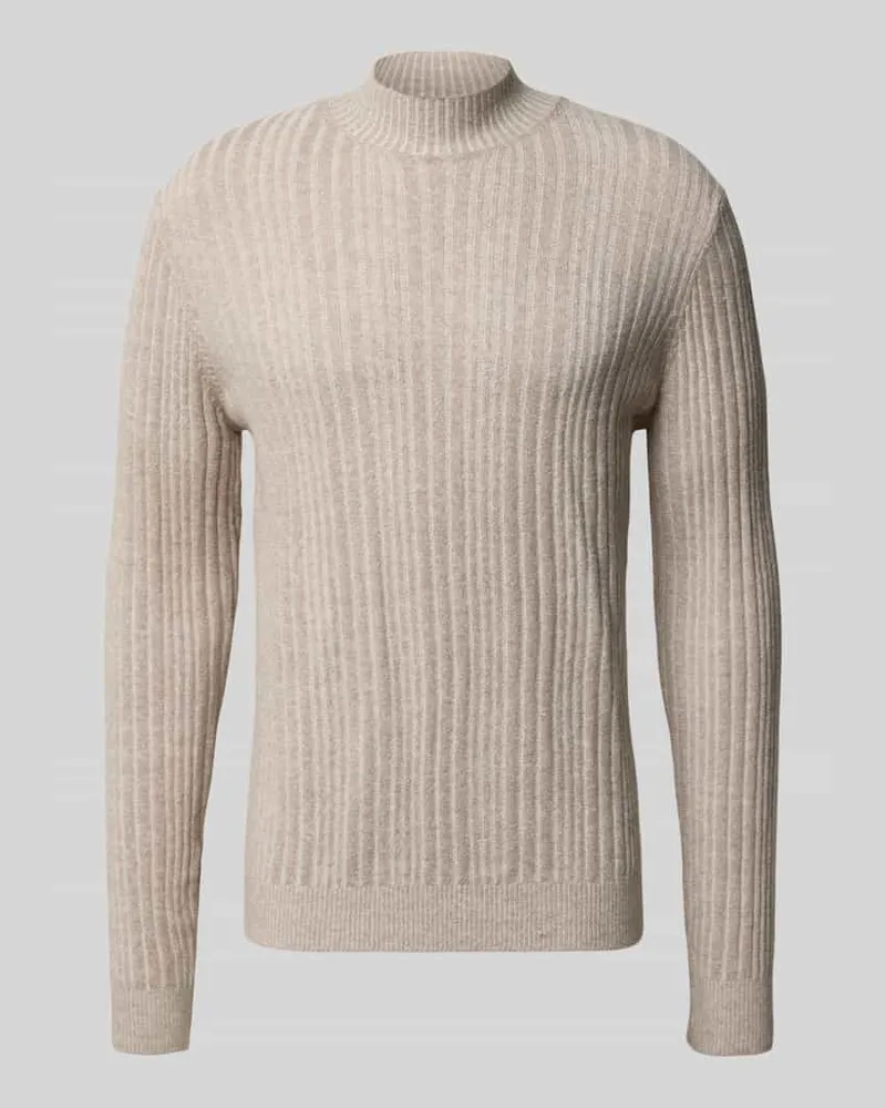 cinque Strickpullover mit gerippten Abschlüssen Modell 'MENSO Beige