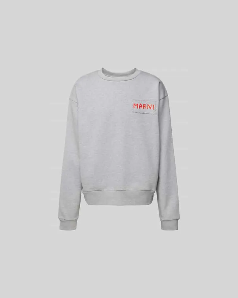 Marni Sweatshirt mit Label-Detail Kitt