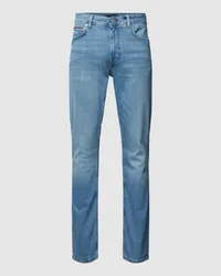 Tommy Hilfiger Slim Fit Jeans mit Knopfverschluss Modell 'DENTON Blau