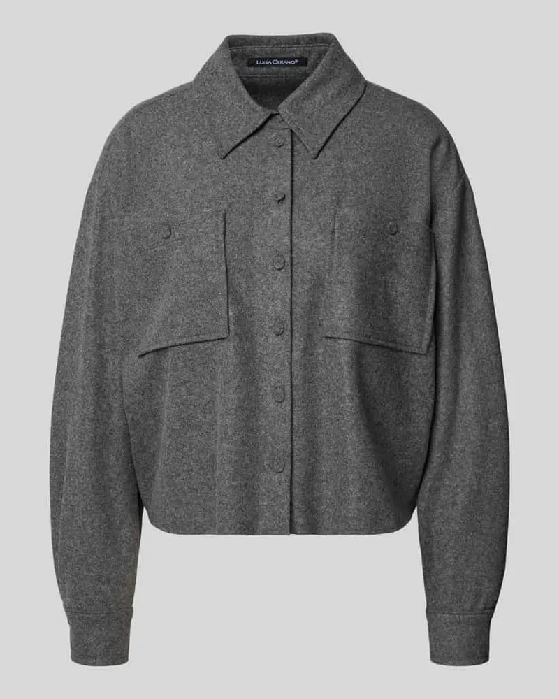 Luisa Cerano Blazer mit Knopfleiste Mittelgrau