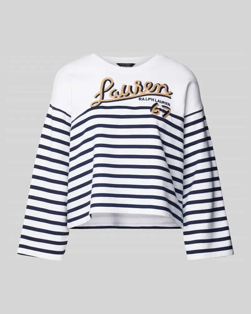 Ralph Lauren Sweatshirt mit Label-Stitching Modell 'JAMARIE Weiss