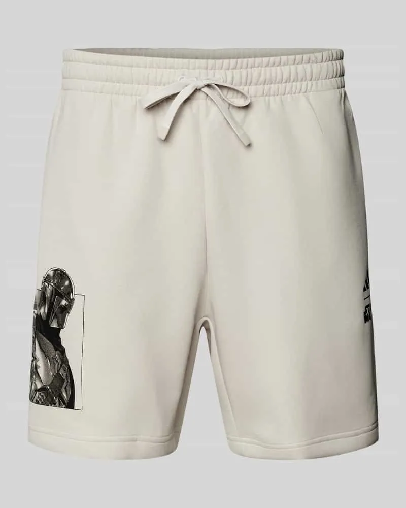 adidas Sweatshorts mit elastischem Bund Beige