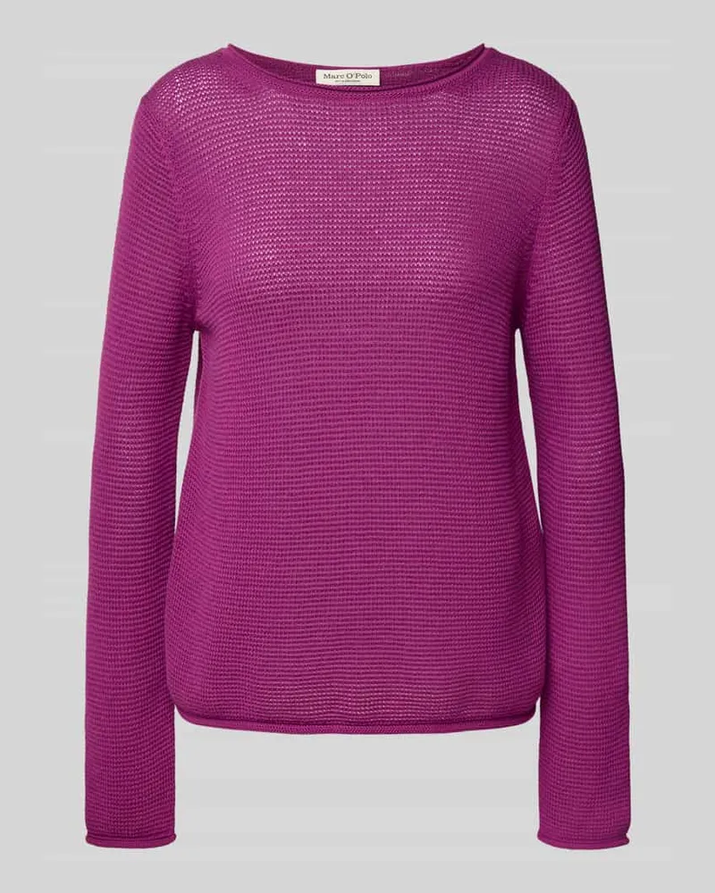 Marc O'Polo Regular Fit Strickpullover aus reiner Baumwolle Fuchsia
