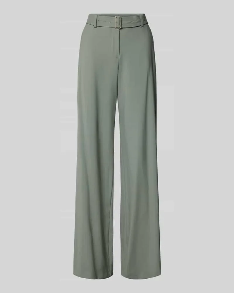 windsor. Straight Leg Stoffhose mit Gürtel Oliv
