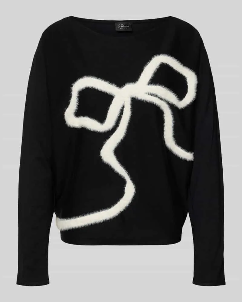 S.Oliver Relaxed Fit Pullover aus Viskose-Mix Black