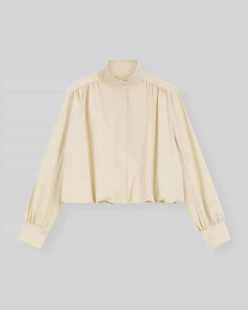 HUGO BOSS Relaxed Fit Blouson mit Ballonsaum Modell 'C_JOLEA Hellgelb