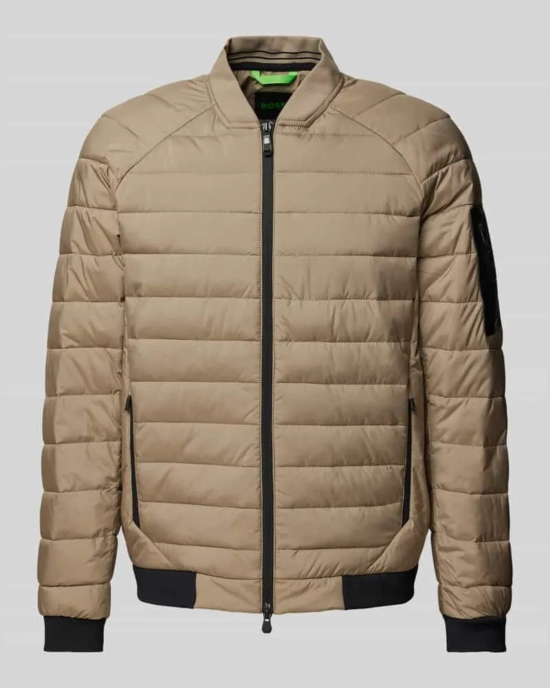 HUGO BOSS Steppjacke mit Stehkragen Modell 'Ordos Beige