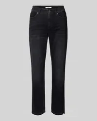 Cambio Straight Leg Jeans mit Ziersteinbesatz Modell 'PIPER Black