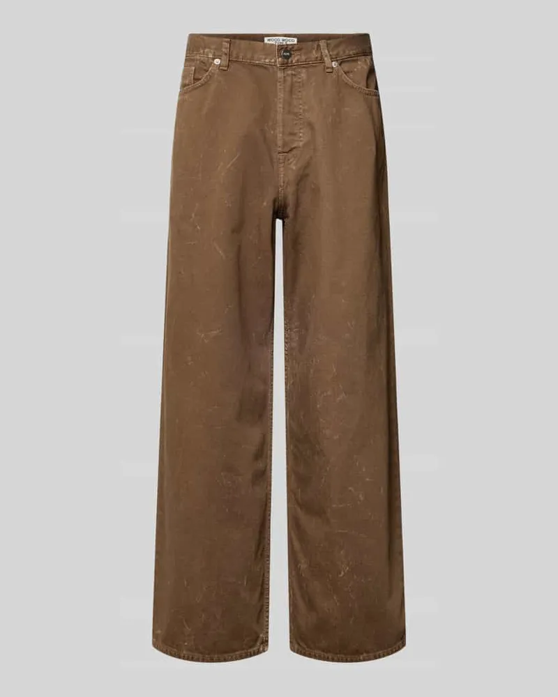 Wood Wood Jeans mit Eingrifftaschen Modell 'Type 3 Dunkelbraun