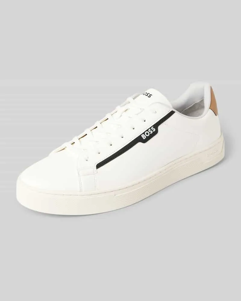 HUGO BOSS Sneaker mit Schnürverschluss Modell 'Rhys Weiss
