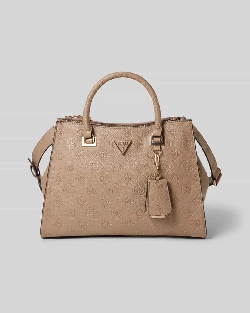 Guess Handtasche mit Logo-Muster Modell 'CRESIDIA II SOCIETY SATCH Taupe