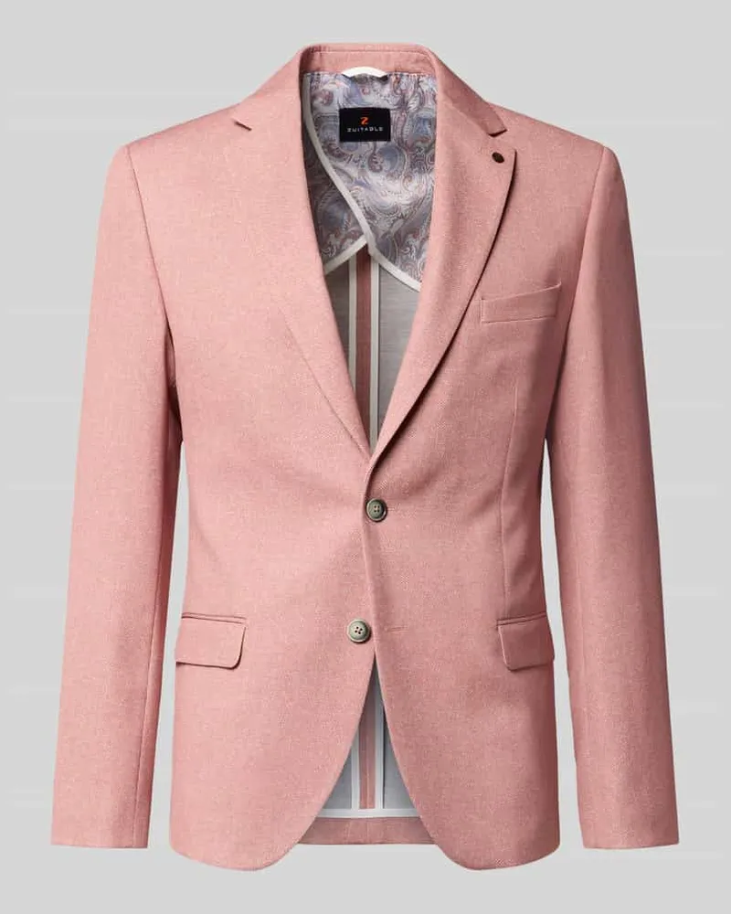 Zuitable Sakko mit Pattentaschen Modell 'NICK Hellrot