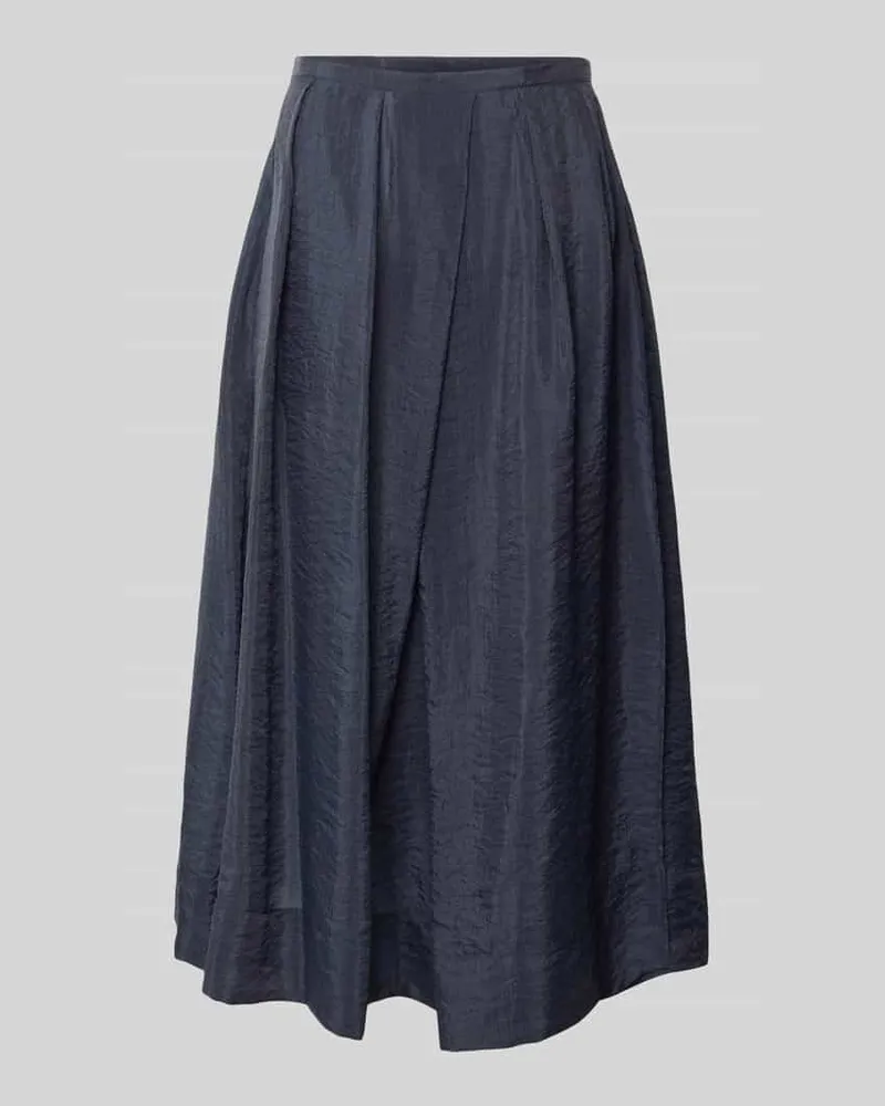 Emporio Armani Midirock mit seitlichem Nahtreißverschluss Blau