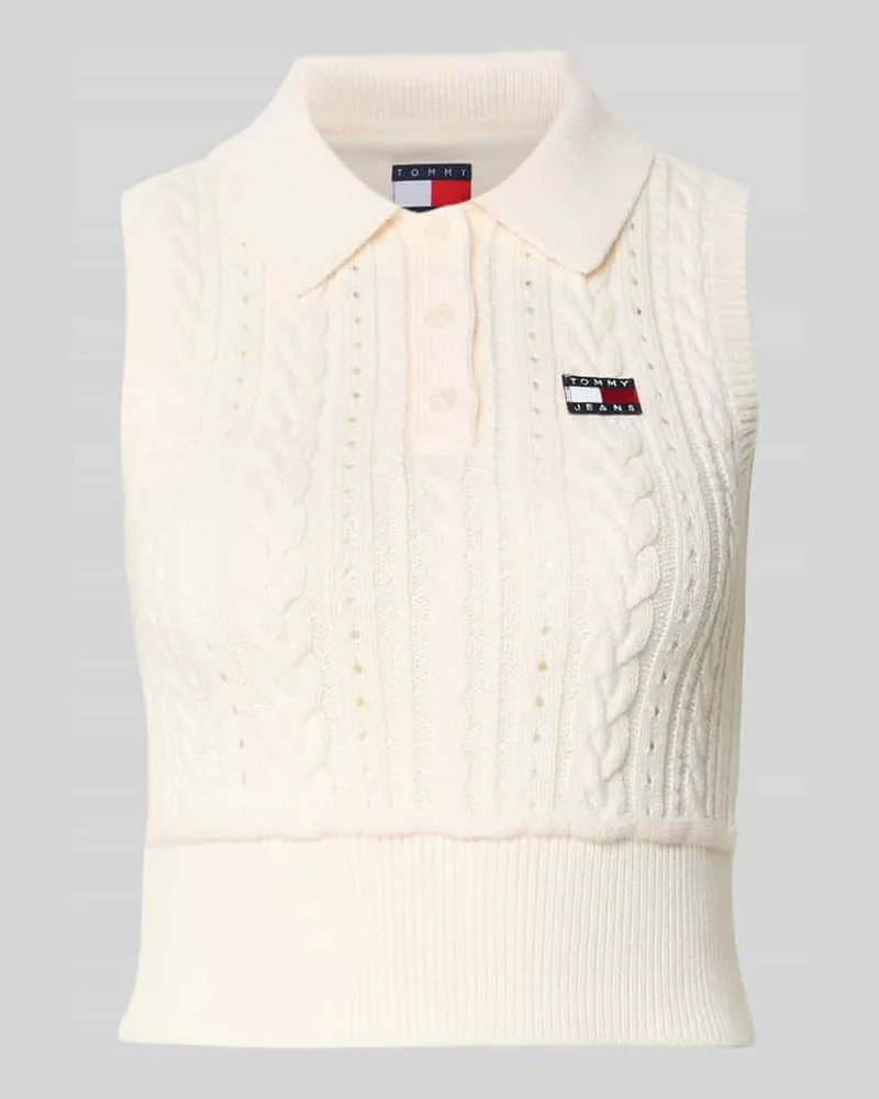 Tommy Hilfiger Slim Fit Pullunder aus reiner Baumwolle Weiss