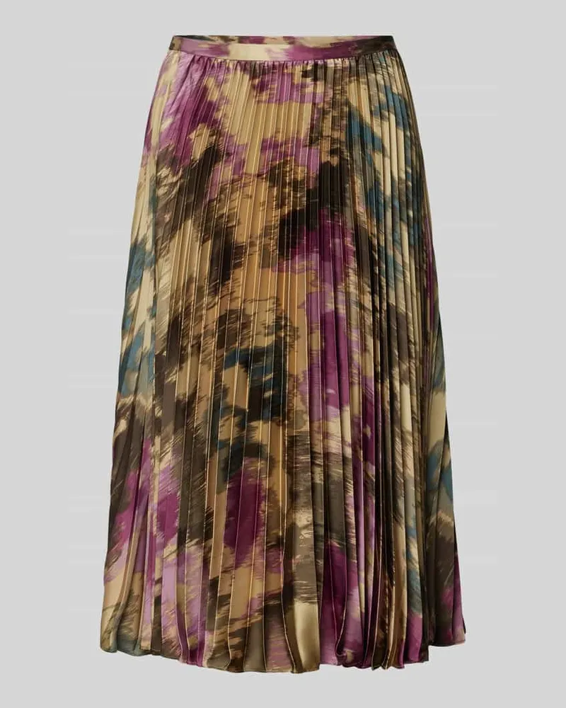 Ralph Lauren Midirock mit Plisseefalten Modell 'SUZU Sand