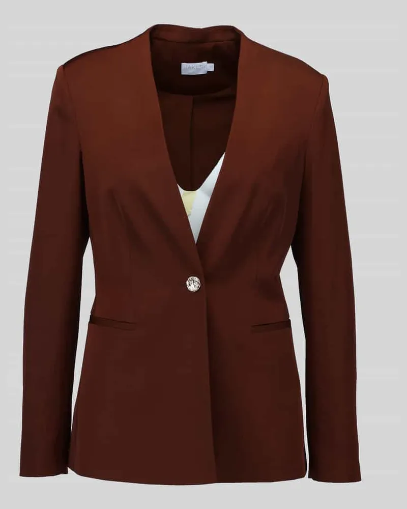 JAKE*S Longblazer mit 1-Knopf-Verschluss Kupfer