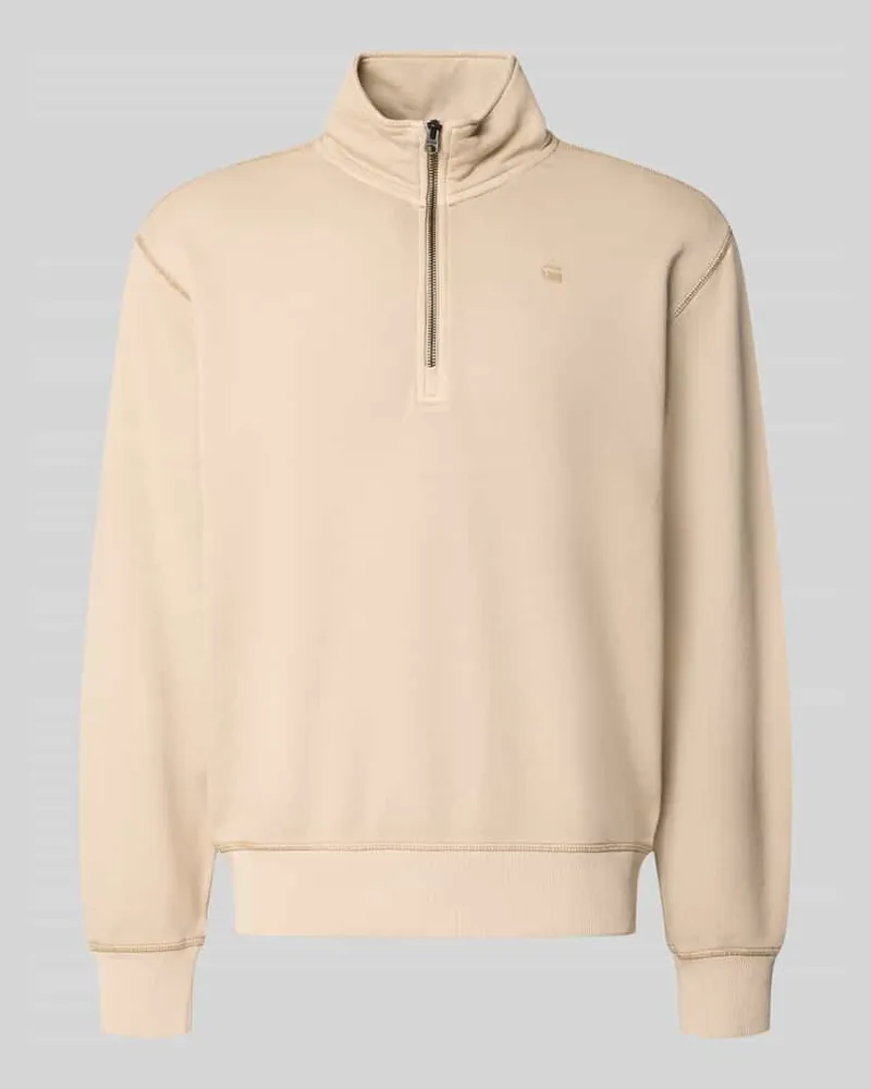 G-STAR RAW Regular Fit Sweatshirt aus reiner Baumwolle Beige