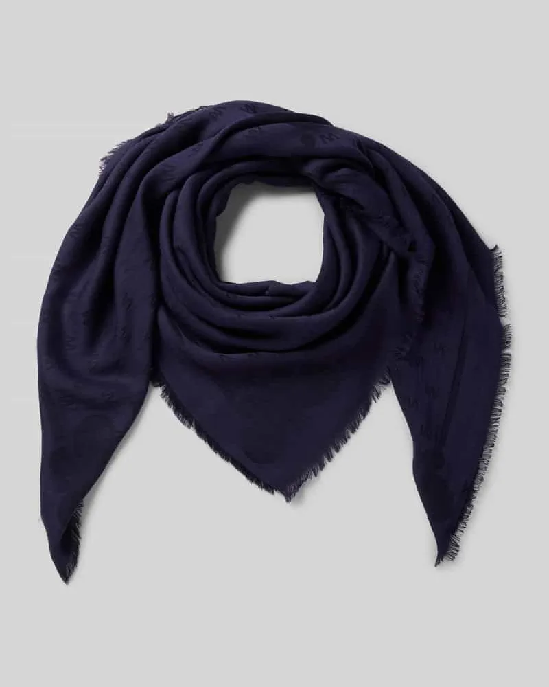Max Mara Schal aus Viskose-Schurwoll-Mix Modell 'DIRE Marine