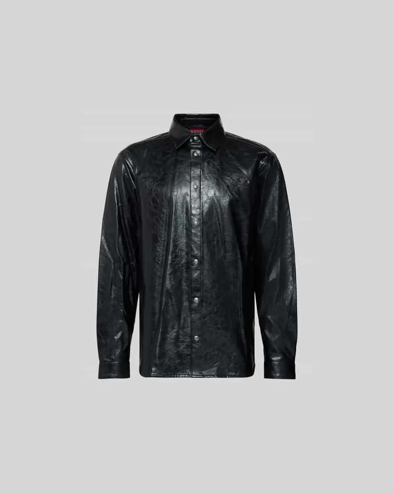 Diesel Freizeithemd aus reiner Viskose Black