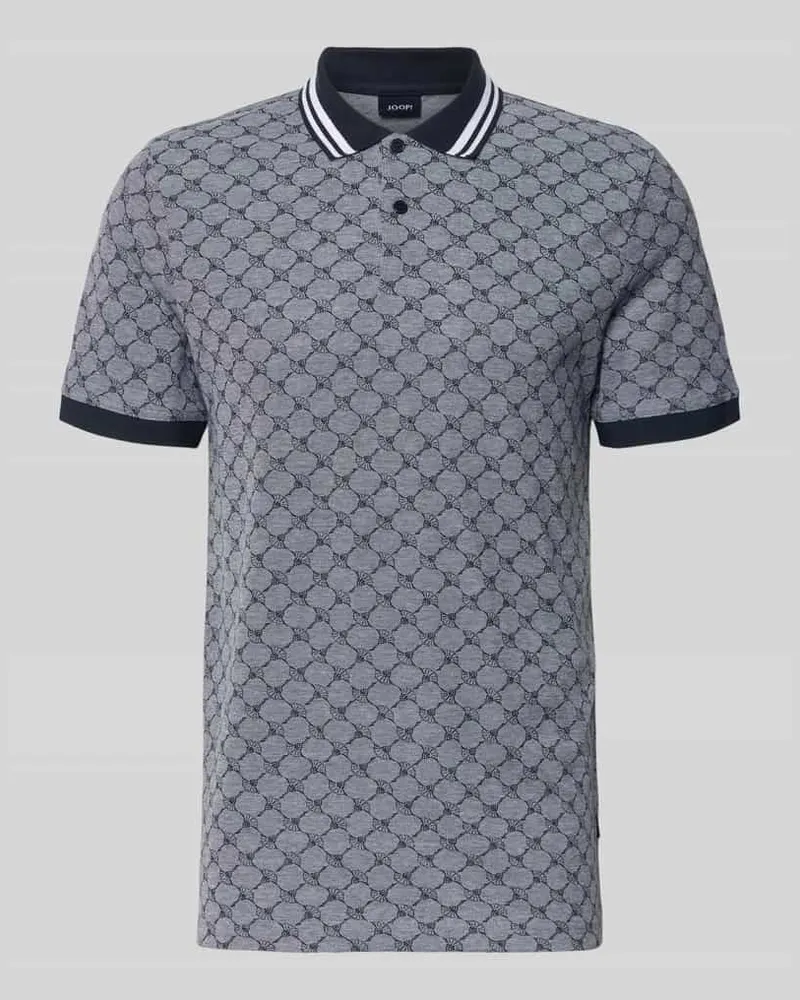 JOOP! Regular Fit Poloshirt mit Logo-Muster Modell 'Jessino Blau