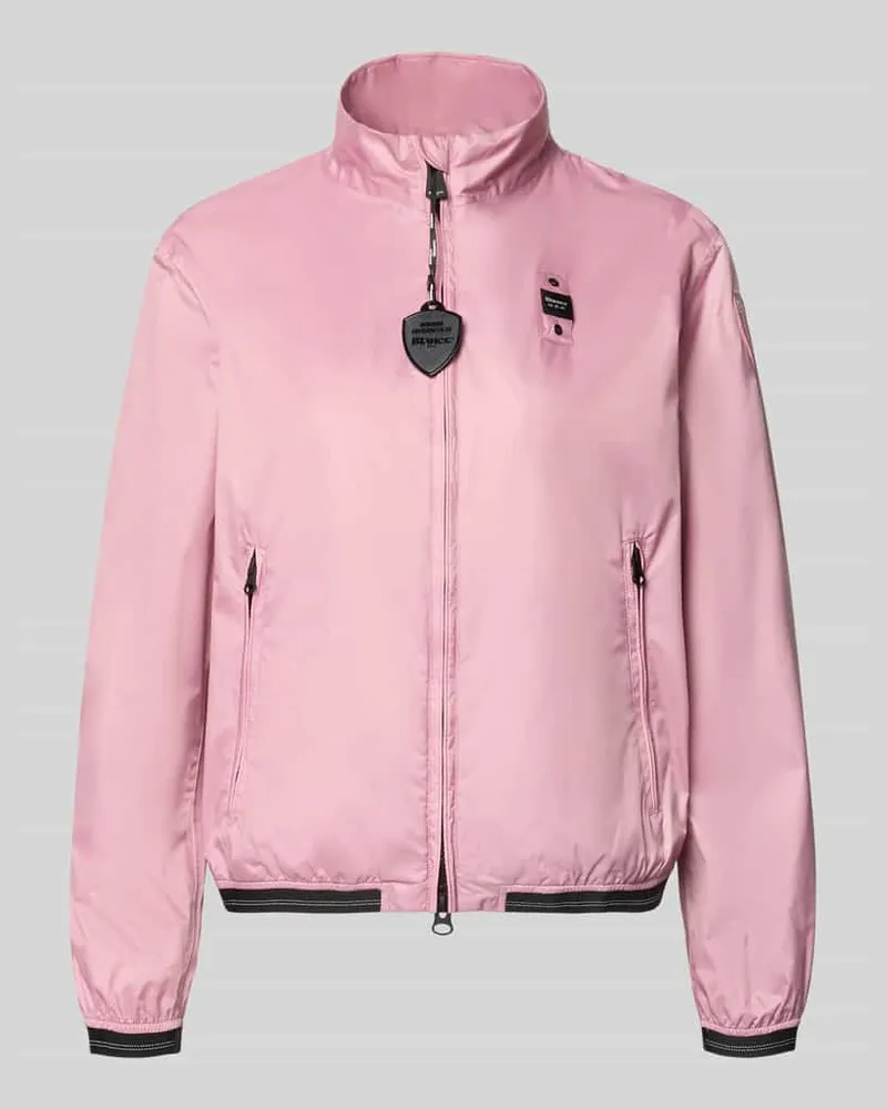 Blauer Jacke mit Zweiwege-Reißverschluss Modell 'ANNABEL Altrosa