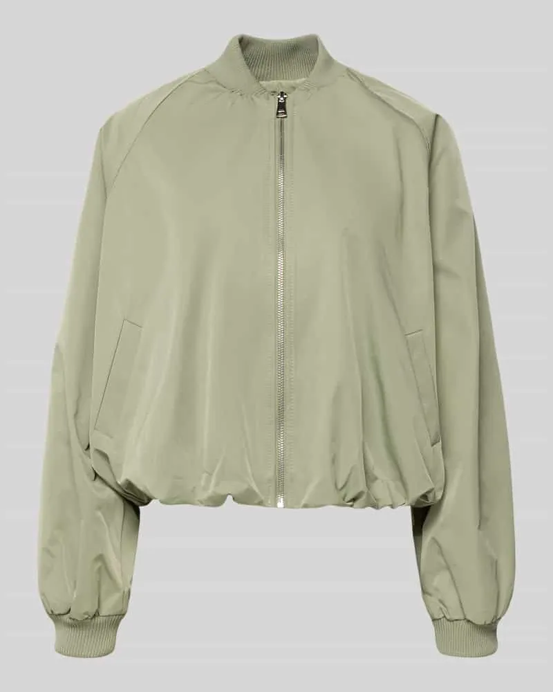 ZERO Blouson mit elastischen Ärmelabschlüssen und Reißverschluss Silber