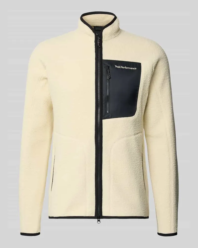 Peak Performance Slim Fit Fleecejacke mit Stehkragen Modell 'NatureRush Offwhite