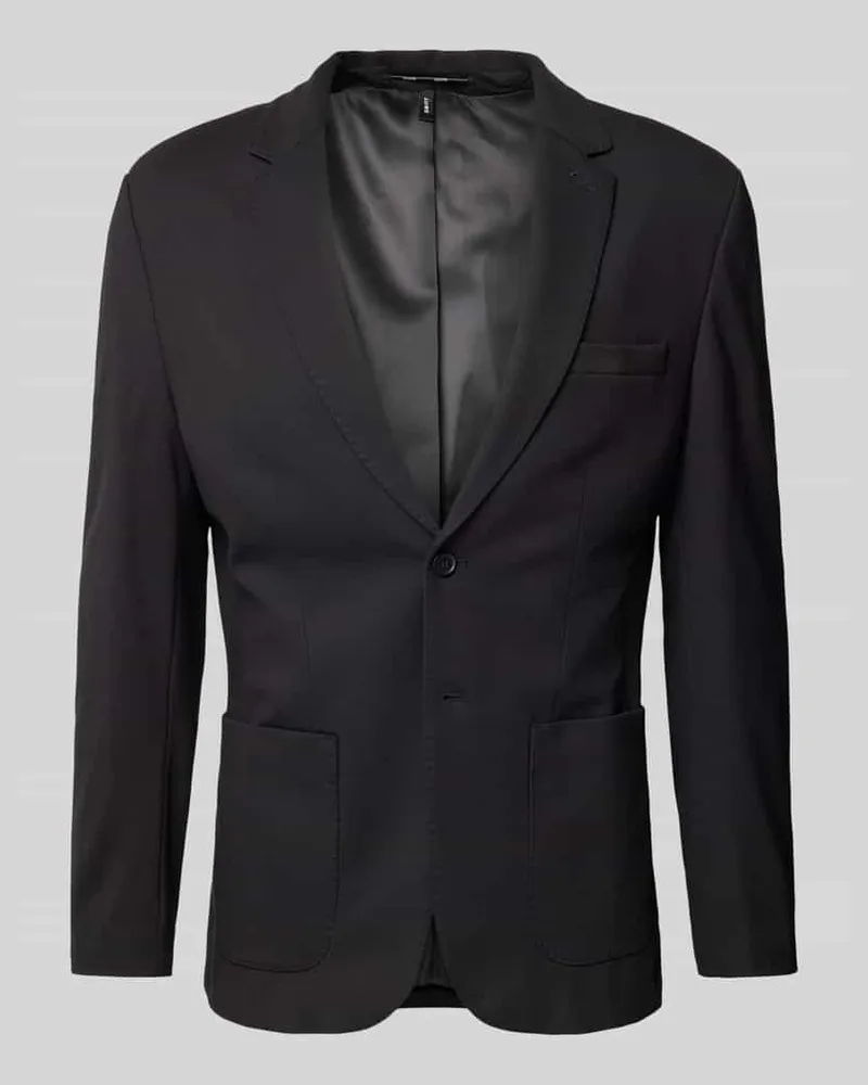 Selected Homme Slim Fit Sakko mit Reverskragen Modell 'DELON Black