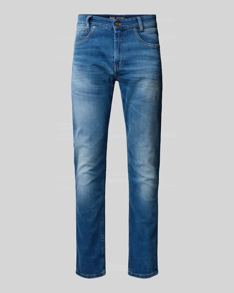 MAC Jeans Straight Fit Jeans im 5-Pocket-Design Modell 'ARNE PIPE Blau