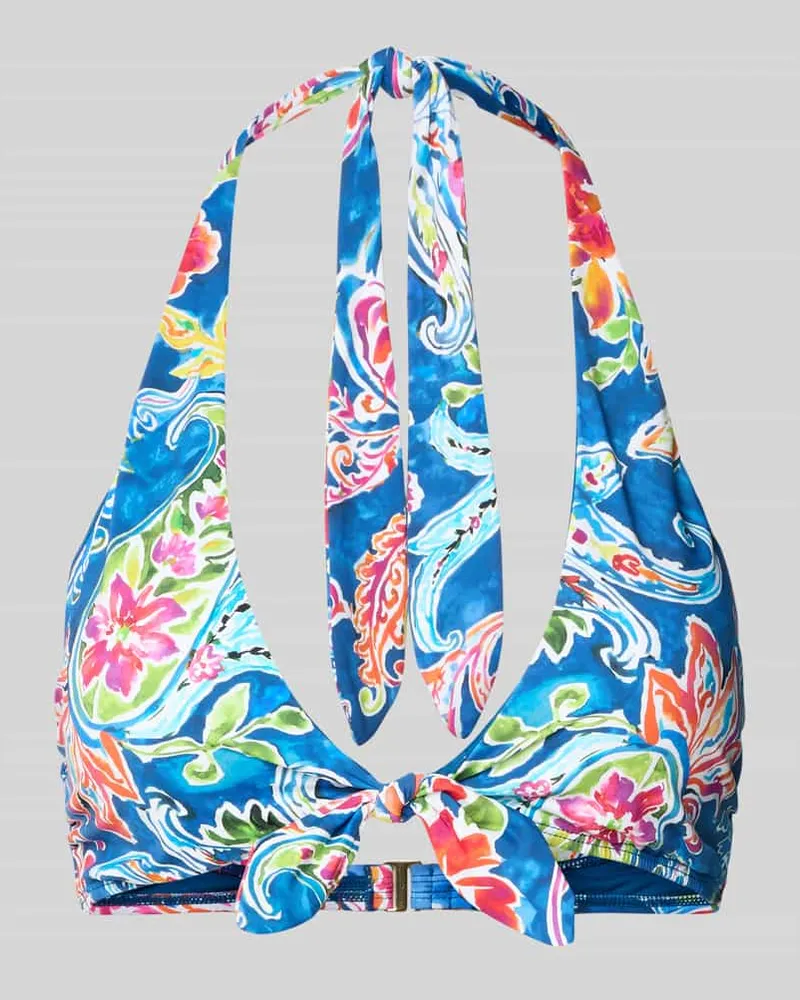 Ralph Lauren Bikini-Oberteil mit Knoten-Detail Dunkelblau