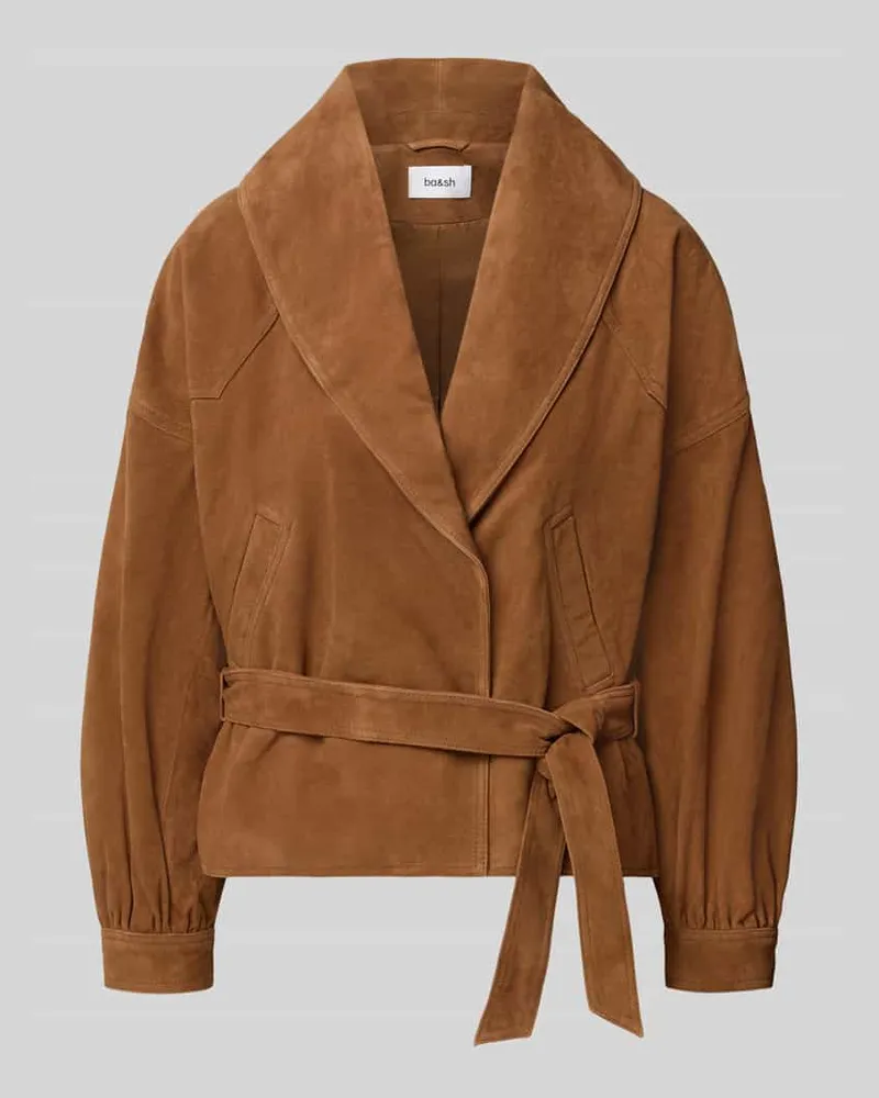 ba&sh Regular Fit Jacke in -Optik Modell 'MANON Cognac