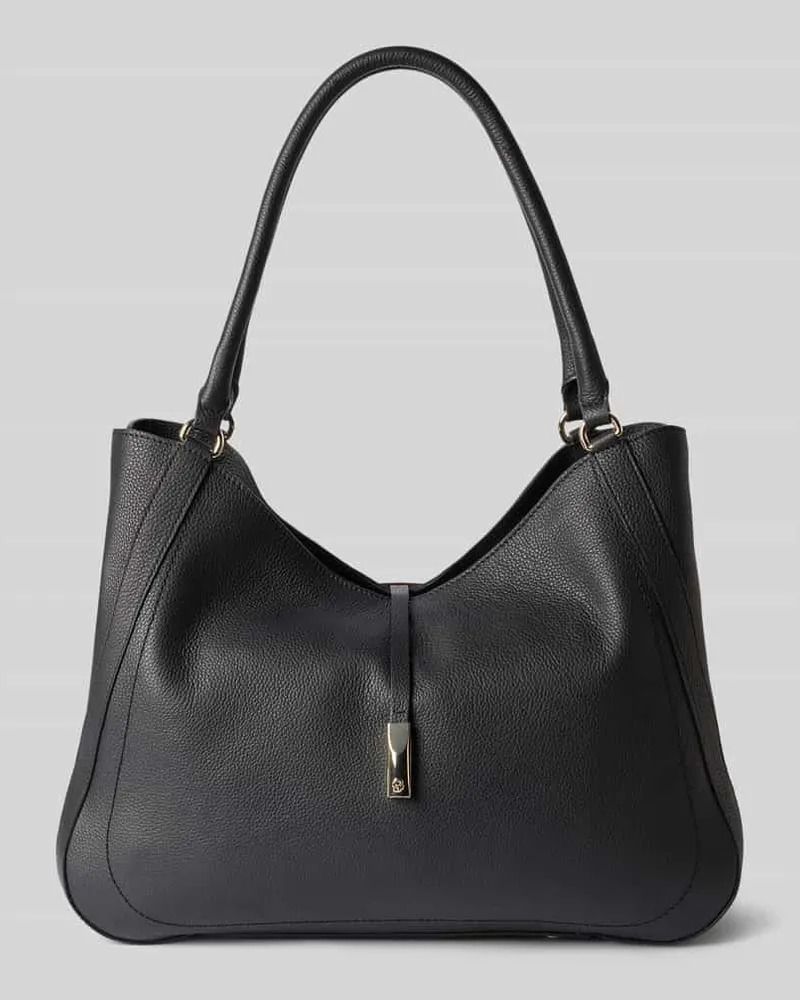 HUGO BOSS Henkeltasche aus echtem Rindsleder Modell 'REAH MEDIUM TOTE Black