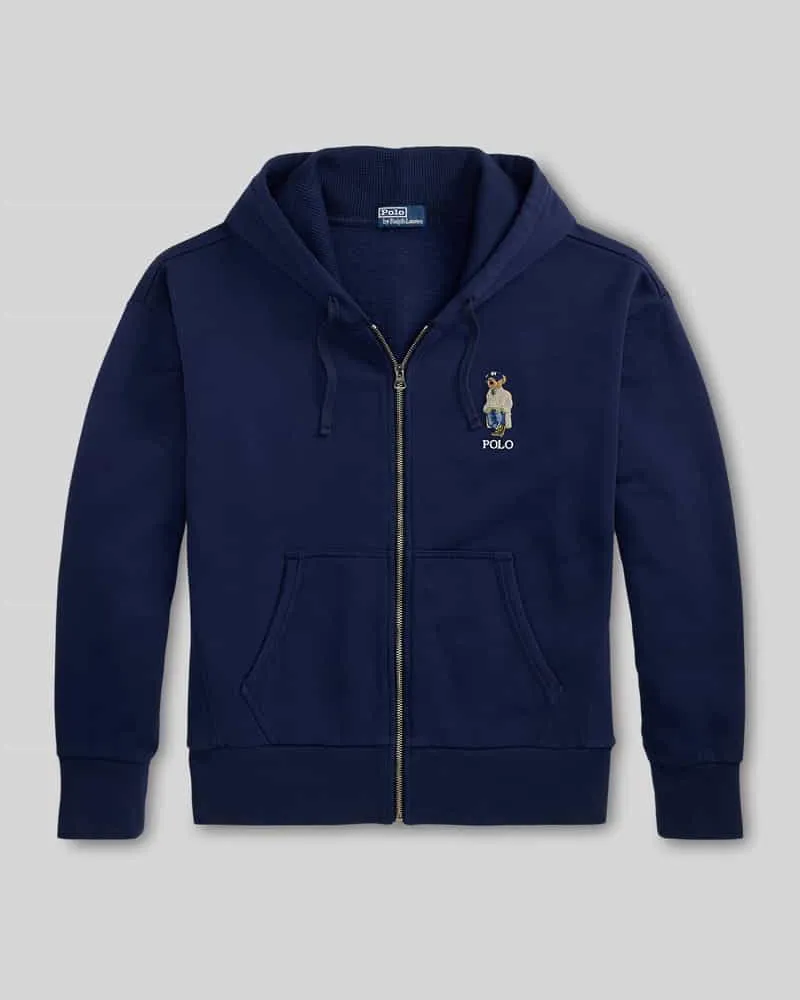 Ralph Lauren Sweatjacke mit großem Logo-Stickmotiv Marine