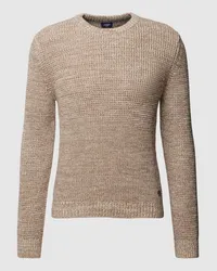 JOOP! Strickpullover mit Label-Detail Modell 'Marvin Taupe