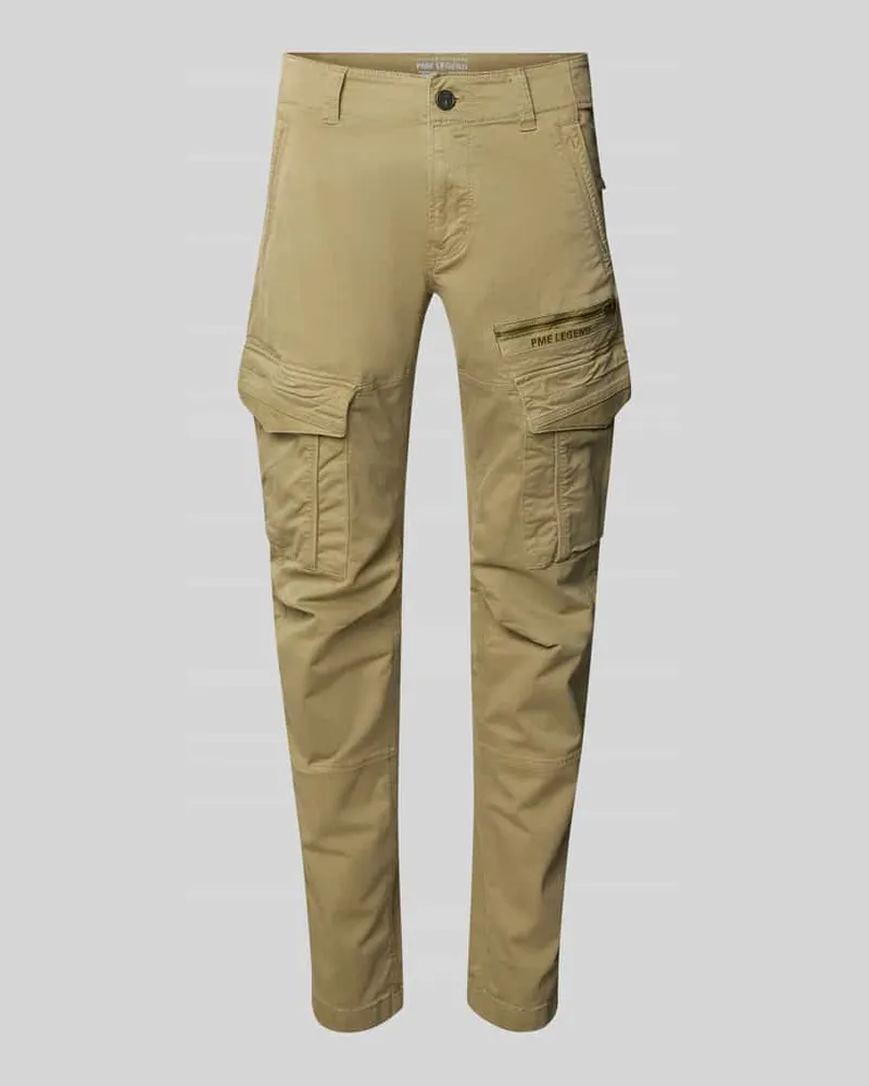 PME Legend Cargohose mit Label-Stitching Oliv