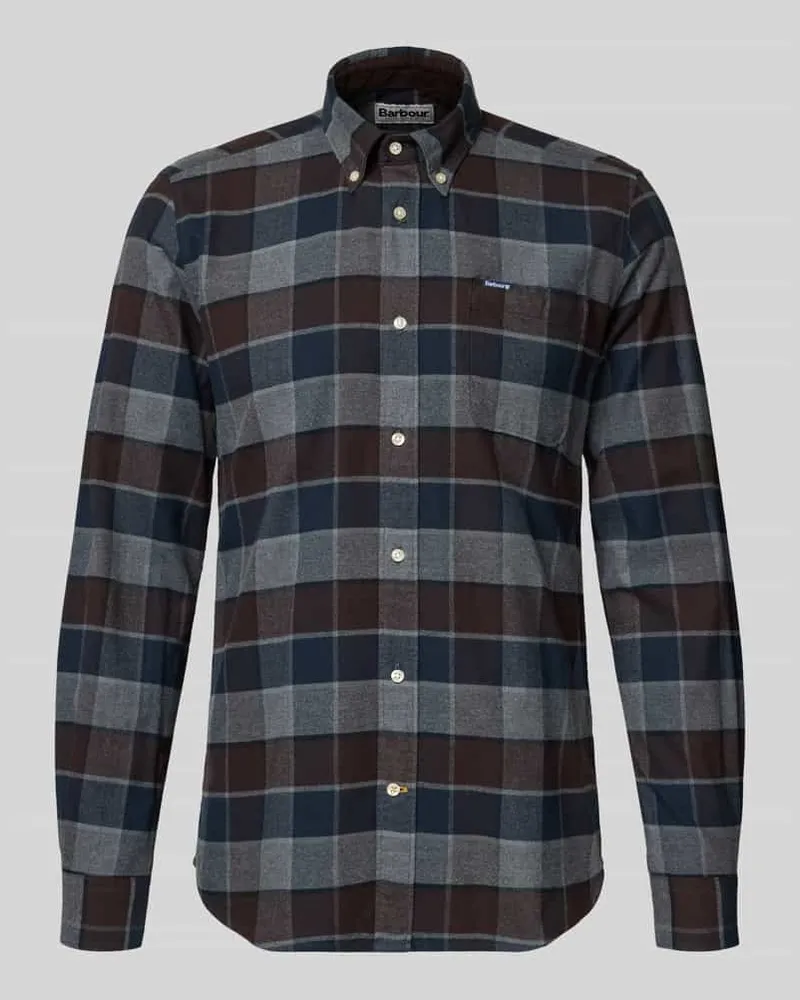 Barbour Tailored Fit Freizeithemd aus reiner Baumwolle Dunkelbraun