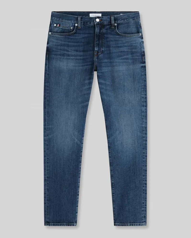 Tommy Hilfiger Straight Fit Jeans aus Baumwoll-Mix Bleu
