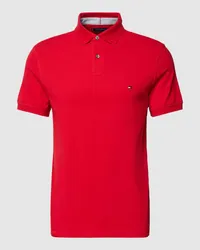 Tommy Hilfiger Poloshirt mit Label-Stitching Rot