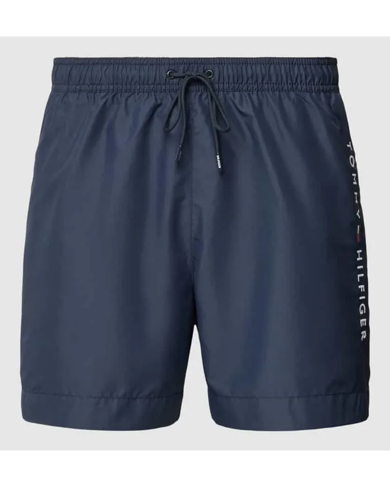 Tommy Hilfiger Badehose mit elastischem Bund Dunkelblau