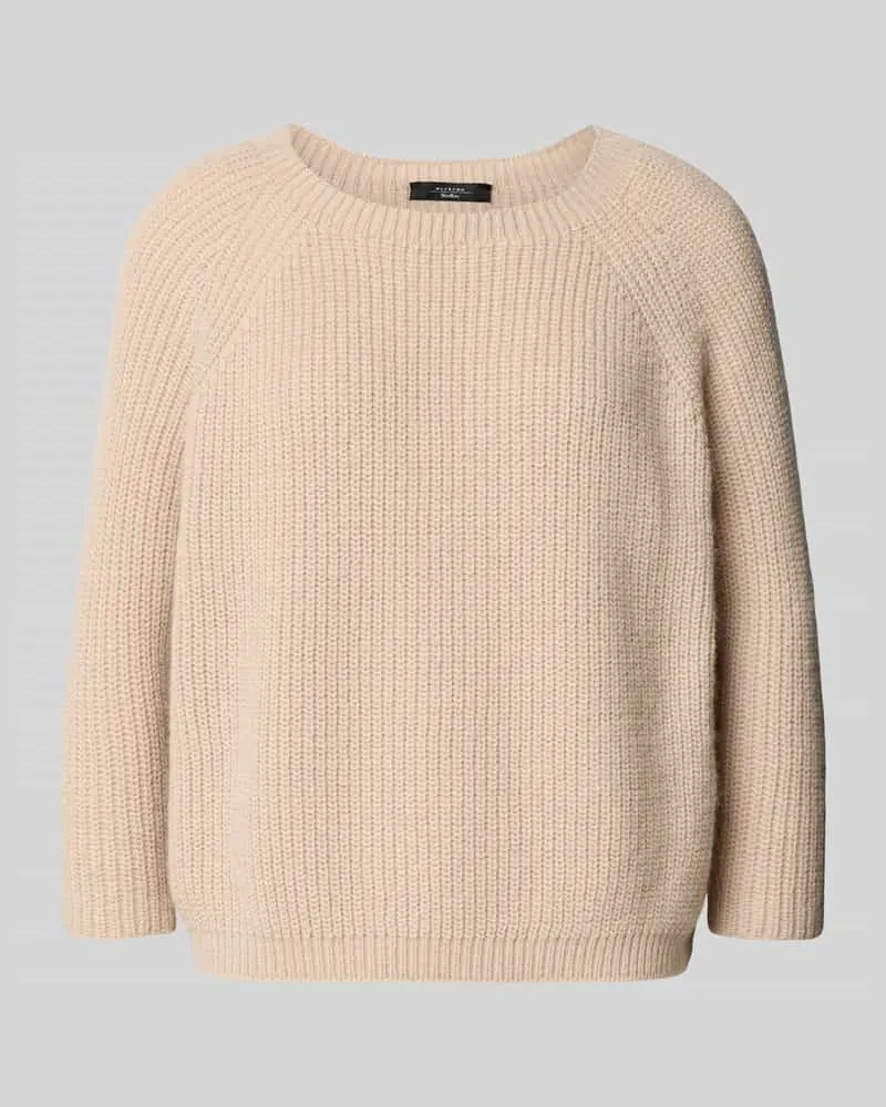 Max Mara Regular Fit Strickpullover mit Woll-Anteil Modell 'XENO Beige