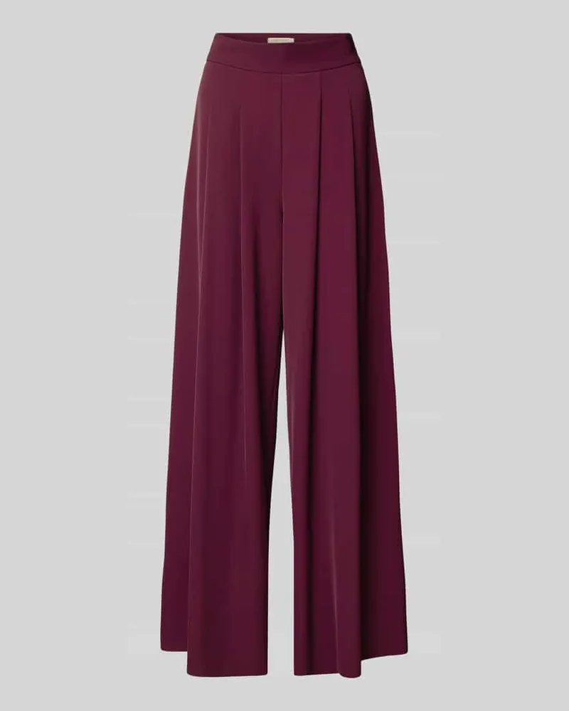 Rinascimento Wide Leg Hose mit Raffungen Bordeaux