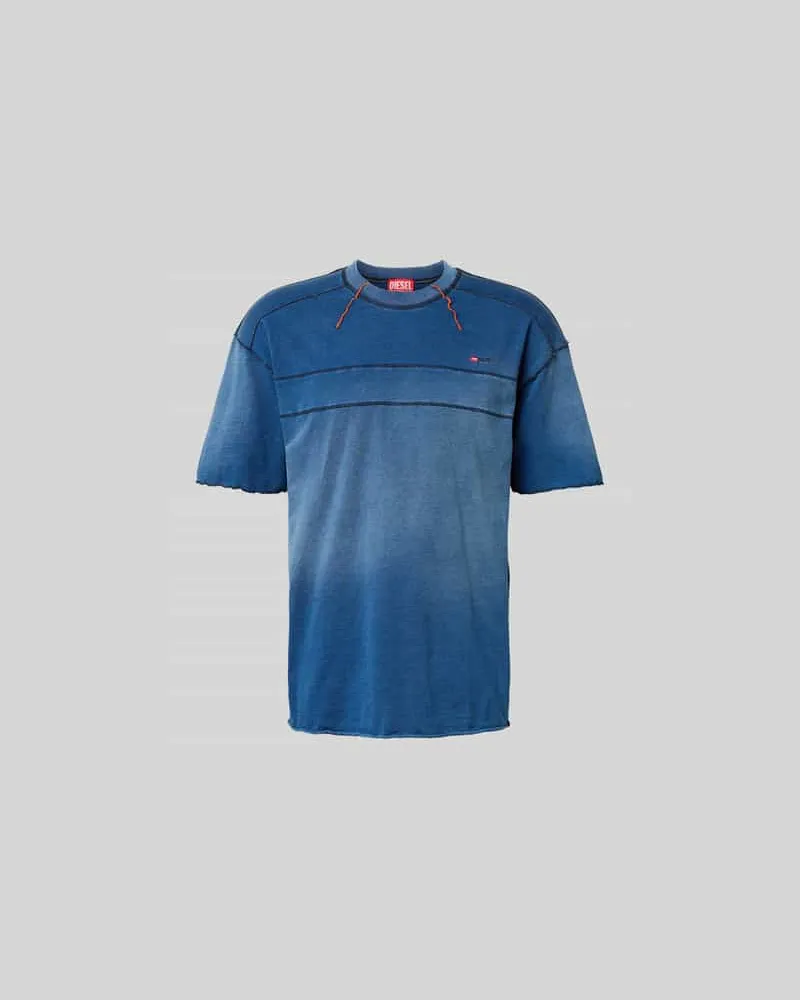 Diesel T-Shirt mit Label-Stitching Blau