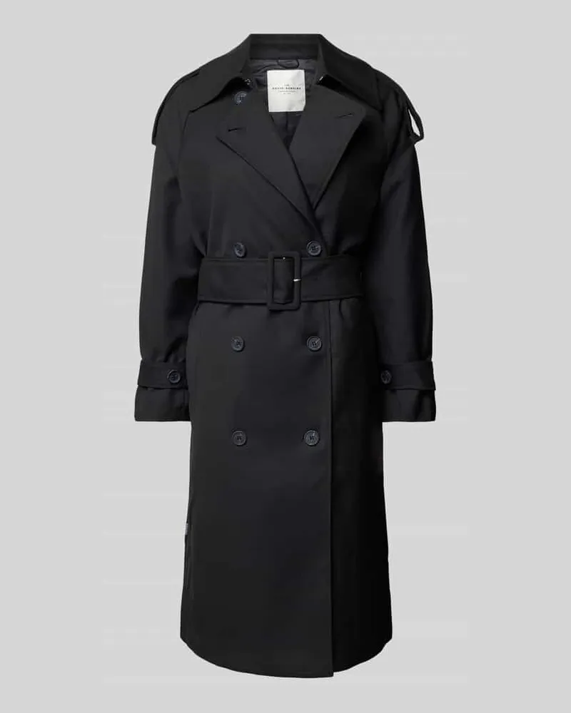 khujo Trenchcoat mit Taillengürtel Modell 'LUMINA Black